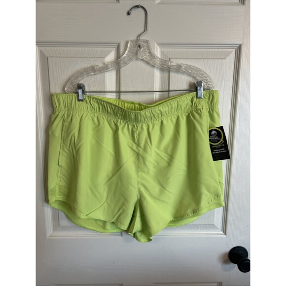 ATHLETIC WORKS Lime Green Lined Active Shorts Elastic Waist Sz XXL - Picture 3 of 9